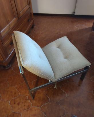 poltrona vintage anni 70 metallo tessuto