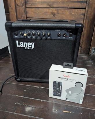 fender mustang micro + Amplificatore Laney 15w