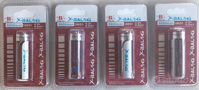 4 Batterie 18650 Polo Sporgente 4,2V 8800 mAh