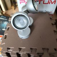 coppia di faretti in acciaio