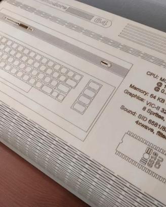 Copri tastiera Commodore 64. Cover Commodore 64.