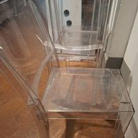 3 sedie ikea in plastica rigida
