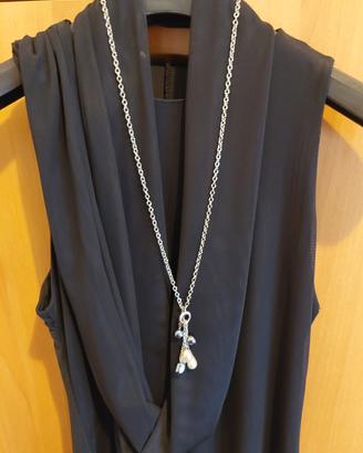 Collana acciaio con pendente 