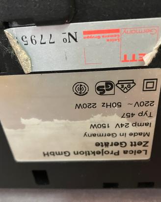 Videoproiettore proiettore diaposive Zett..Leica