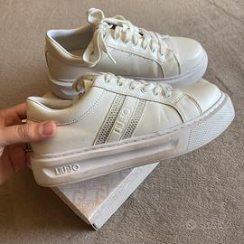 Sneakers bianche donna Liu Jo con strass