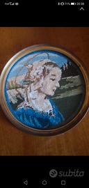 Antico quadretto ricamato 