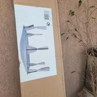 GAZEBO IN ACCIAIO NERO CON TENDE
