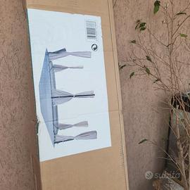 GAZEBO IN ACCIAIO NERO CON TENDE