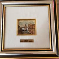quadro città di Crema argento 925 % 