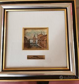 quadro città di Crema argento 925 % 