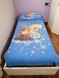 letto singolo contenitore 80×190 rete con doghe in