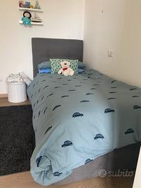 Letto singolo contenitore con materasso