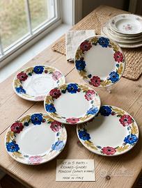 set 5 piatti vintage 