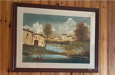 Quadri vintage dipinti con cornice – arredamento