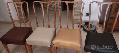 4 sedie in legno 