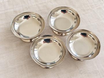 Set 4 coppette gelato vintage Carte D’Or in metall