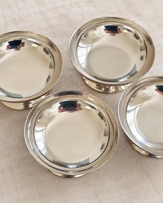 Set 4 coppette gelato vintage Carte D’Or in metall