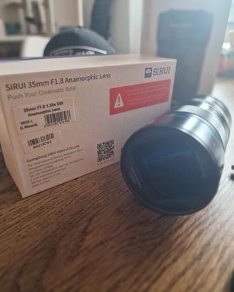 sirui 35mm 1.8 1.33x  anamorphic cine lens