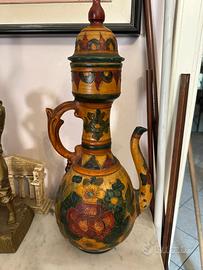 Orcio Antico in Ceramica Siciliana Decorata a Mano