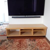 Mobiletto TV Ikea - legno chiaro con ruote