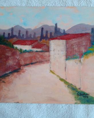 Dipinto a olio vintage di  G. Scatarzi 