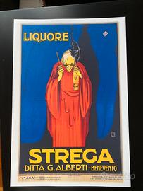 Poster Liquore Strega liberty vintage 33 × 48 cm