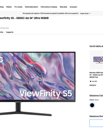 Monitor Samsung S5 34"