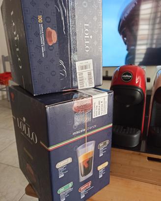 2 macchine caffè e 2 scatole Lollo 