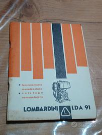 Libretto motore Lombardini LDA 91 originale 