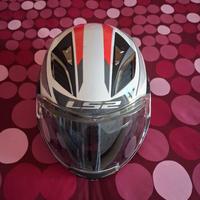 Casco modulare LS2 Bianco/rosso/grigio