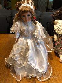 Bambola vintage porcellana collezione 35 cm