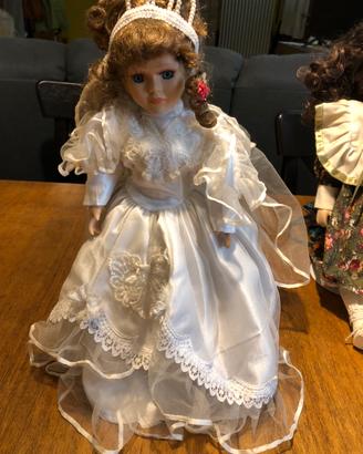 Bambola vintage porcellana collezione 35 cm