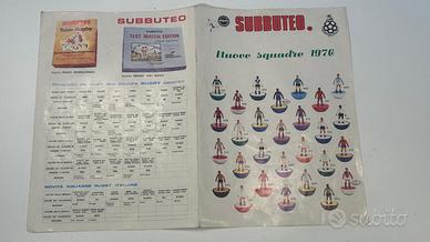 Subbuteo catalogo italiano “Nuove squadre 1976”