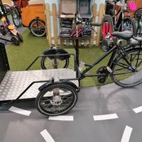 Cargo bike per portare una sedia a rotelle