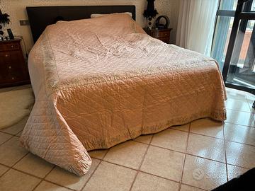 Copriletto trapuntato SOMMA rosa motivo floreale