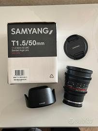 Samyang Obiettivo Video T1.5 VDSLR con Messa a Fuo