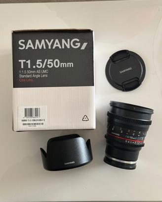 Samyang Obiettivo Video T1.5 VDSLR con Messa a Fuo