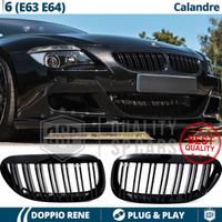 GRIGLIE Doppio Rene per BMW Serie 6 E63 E64 Nera