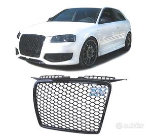 GRIGLIA AUDI A3 8P 05-08 LOOK RS3 NERO LUCIDO