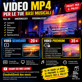 VIDEO MP4 PERSONALIZZATI PER BASI MUSICALI