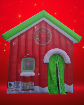 Casetta di natale gonfiabile