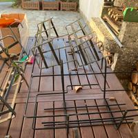 N.7 Portavasi/fioriere in ferro battuto
