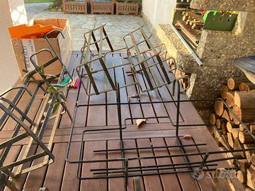 N.7 Portavasi/fioriere in ferro battuto