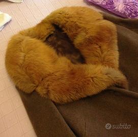 Cappotto con collo di pelliccia Volpe anni 60/70