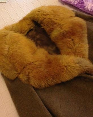 Cappotto con collo di pelliccia Volpe anni 60/70