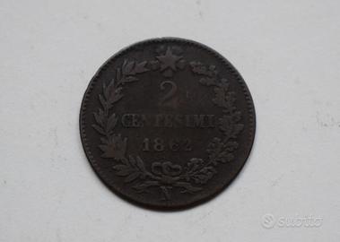 2 CENTESIMI 1862 NAPOLI – VITTORIO EMANUELE II