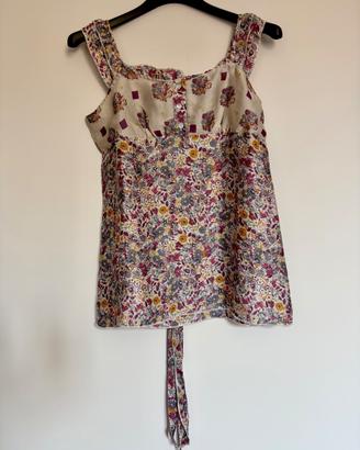 Top floreale AngySix con fascia