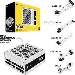 corsair rm 750 bianco nuovo ancora incellofanato.