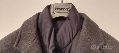 Cappotto uomo Braddock nero fumo in lana e kashmir