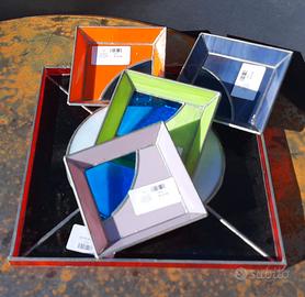 Set artigianale in vetro a piombo